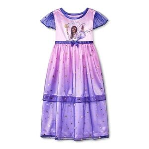 Disney WISH Fantasy Gown Asha & Star Fantasy Nightgown Tulle Princess Girls 5T